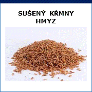 sušený kŕmny hmyz